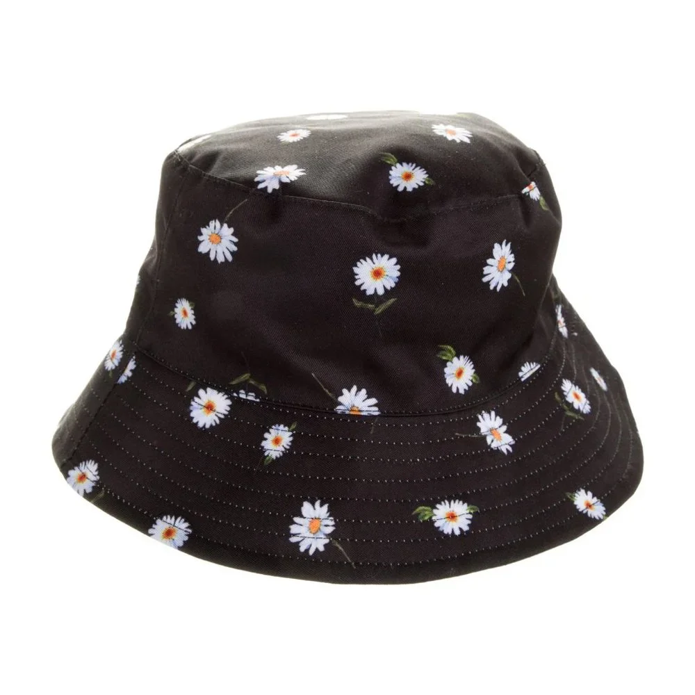 Alice + Olivia REVERSIBLE BUCKET HAT Daisy Print - Picture 3 of 6